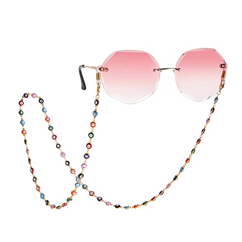 LIKGREAT Böses Auge Brillen Kette Sonnenbrillen Kette Lesebrillenhalter Halsband Sonnenbrillenband Lanyard Brillenband für Frauen Mädchen (273-g) von LIKGREAT