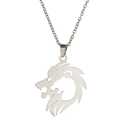 LIKGREAT Wolf/Löwe/Tiger/Adler/Tropischer Fisch/Schlange/Katze Halskette Wilde Tiere Anhänger Halsketten Natur Wildtiere Anhänger Edelstahlschmuck Geschenke für Männer Frauen (8-s) von LIKGREAT