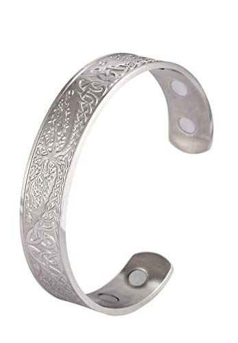 LIKGREAT YGGDRASIL Herren Wikinger-Armband Keltischer Knoten Armband Baum des Lebens Armreif Armband für Damen, Metall, nicht bekannt von LIKGREAT