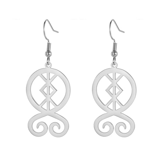 Likgreat Mond- und Hexenschleifen-Ohrringe für Frauen Hängende Ohrringe aus Edelstahl Geburtstagsgeschenke (STYLE2-S) von LIKGREAT