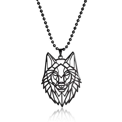 LIKGREAT Wolf/Löwe/Tiger/Adler/Tropischer Fisch/Schlange/Katze Halskette Wilde Tiere Anhänger Halsketten Natur Wildtiere Anhänger Edelstahlschmuck Geschenke für Männer Frauen (5-b) von LIKGREAT