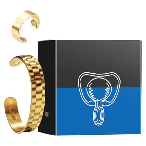 LILELIG Magnetisches Kupfer-Prostata-Band,Prostata-Armband,Prostata Schub Armband,Kupferarmband Herren,Kupferarmband Herren,Antistatisch und Leistungsstark,Sicher für Die Haut,mit 1 Ring von LILELIG