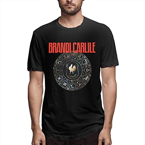 Brandi Carlile Men's Cotton Casual Round Neck Short Sleeve T-Shirt Black T-Shirts & Hemden(Large) von LILI956677