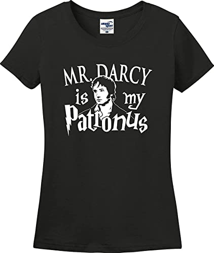 Mr. Darcy is My Patronus Pride and Prejudice Parody Ladies T-Shirt T-Shirts & Hemden(Small) von LILI956677