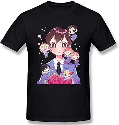 Ouran High School Host Club Men's Cotton Fashion Performance Basic Short Sleeve T-Shirt Black T-Shirts & Hemden(X-Large) von LILI956677