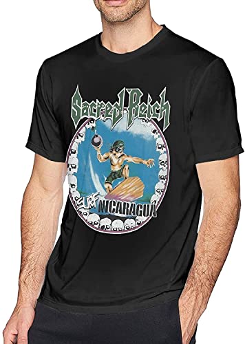 Sacred Reich T Shirt Men's Cotton T Shirt Fashion O Neck Short Sleeve Tees Black T-Shirts & Hemden(Large) von LILI956677