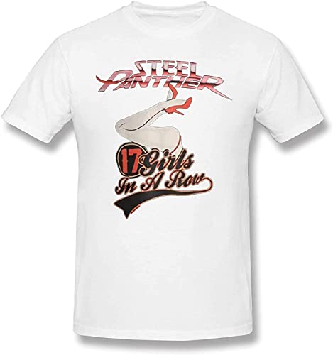 Steel Panther Men's Comfortable Short Sleeve Shirts Crew Neck Personality Fashion T-Shirt Black T-Shirts & Hemden(Medium) von LILI956677