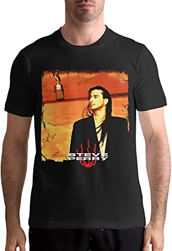 Steve Perry T Shirts Men's Tops Short Sleeved Round Neck Cotton Shirt T-Shirts & Hemden(Medium) von LILI956677