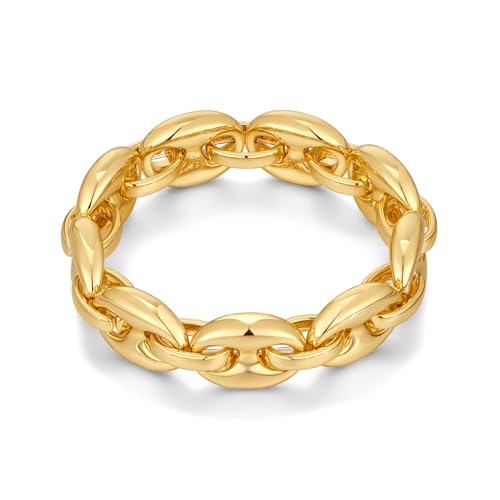 LILIE&WHITE Armband Armreif für Damen Exklusives Armband für Damen – Modisches Chunky-Kettendesign, Hochwertig Vergoldet, Eleganter Schmuck für Alltag und Events von LILIE&WHITE