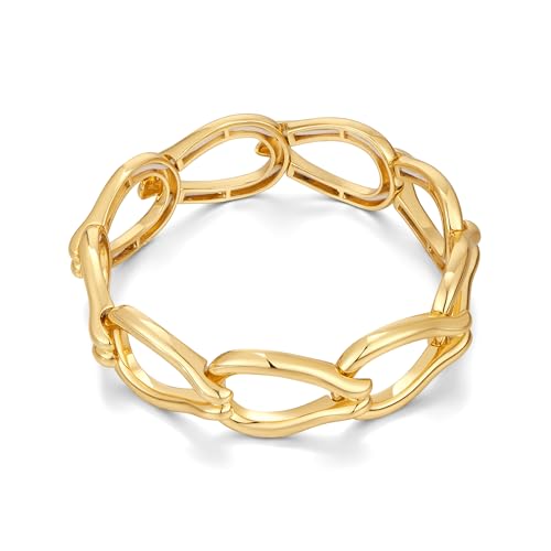 LILIE&WHITE Armband Armreif für Damen Vergoldetes Armband Damen – Modisches Kettendesign, Hochwertiger Schmuck für Alltag und besondere Anlässe von LILIE&WHITE