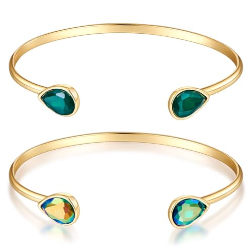 LILIE&WHITE Gold Armreif Armband mit Tropfenförmigem Kristall, Allergikerfreundlich, Farb- und Langlebigkeitsgarantie – Geschenk für Damen, Alltag und Besondere Anlässe LILIE&WHITE Gold Armreif Armband mit Tropfenförmigem Kristall, Allergikerfreundlich, Farb- und Langlebigkeitsgarantie – Geschenk für Damen, Alltag und Besondere Anlässe von LILIE&WHITE