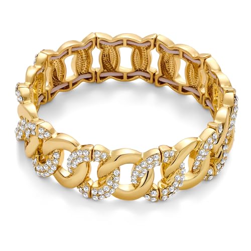 LILIE&WHITE Damen Armband mit vergoldetem Kettendesign und Kristallen – Luxuriöser Schmuck, Geschenk, Stilvoll und Elegant von LILIE&WHITE