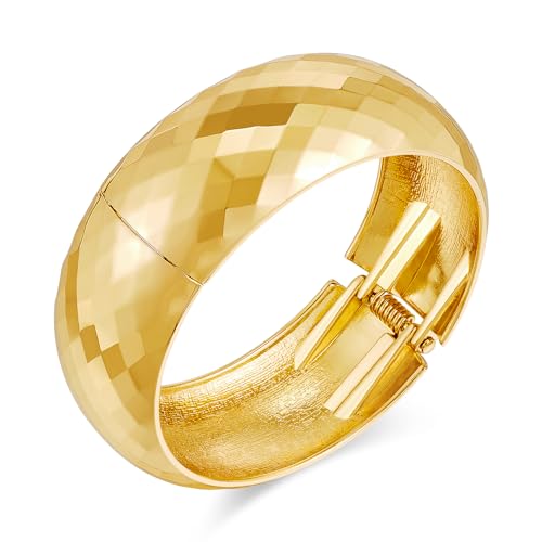 LILIE&WHITE Damen Armreif – Goldener Manschetten-Armreif, Offenes & Klobiges Design, Poliertes Gold-Armband, Eleganter Schmuck von LILIE&WHITE