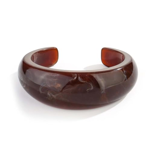 LILIE&WHITE Damen Armreif aus Resin in Bernsteinfarbe – Eleganter, allergikerfreundlicher Armreif – Modernes Design für stilbewusste Frauen Geschenk für jeden Anlass von LILIE&WHITE
