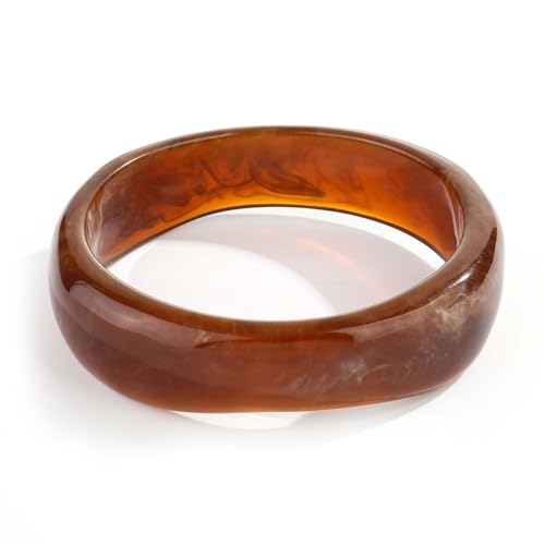 LILIE&WHITE Damen Armreif aus Resin in Bernsteinfarbe – Eleganter, farbechter, allergikerfreundlicher Armreif – Modernes Design für stilbewusste Frauen Geschenk für jeden Anlass von LILIE&WHITE