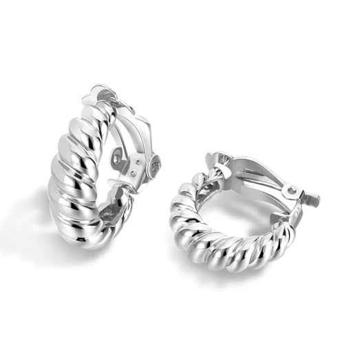 LILIE&WHITE Elegante Klipp-Ohrringe für Damen Clip-Ohrringe– Allergikerfreundlich, Rost- und Farbbeständig – Ideal für den Alltag oder Besondere Anlässe von LILIE&WHITE