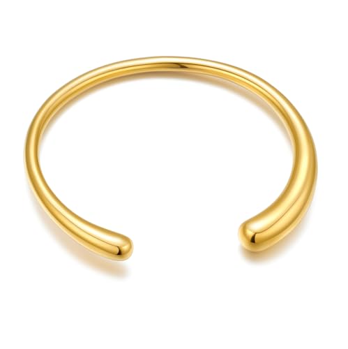 LILIE&WHITE Armreif für Damen, Minimalistisches Offenes Design in Gold, Zeitloser und Eleganter Schmuck von LILIE&WHITE
