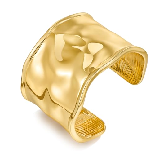LILIE&WHITE Gold Armreif Armband für Damen – Modernes, Glänzendes Design, Hypoallergen, Langlebig, Rostfrei, Ideal als Geschenk für Besondere Anlässe von LILIE&WHITE