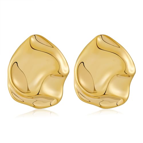 LILIE&WHITE Gold Statement-Ohrringe für Frauen Hypoallergene Ohrstecker Statement Trendy Drop Earrings Fashion Dangle Earrings Geschenk für Frauen von LILIE&WHITE