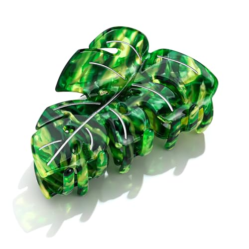 LILIE&WHITE Haarspange für Damen, Elegante Haarklammer mit Blätterdesign, Grünes Tropisches Muster, Rutschfest und Langlebig, Geschenkidee für Geburtstag und Besondere Anlässe LILIE&WHITE Haarspange für Damen, Elegante Haarklammer mit Blätterdesign, Grünes Tropisches Muster, Rutschfest und Langlebig, Geschenkidee für Geburtstag und Besondere Anlässe von LILIE&WHITE