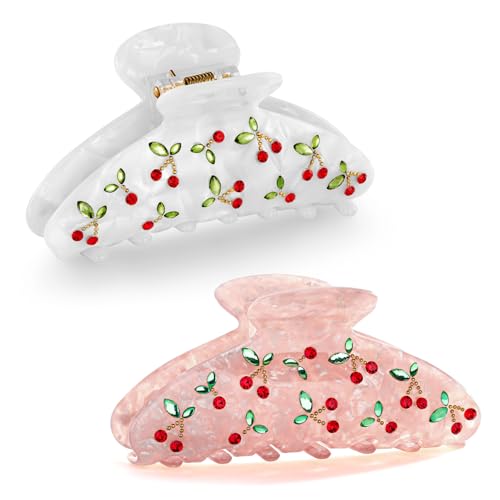 LILIE&WHITE Haarspangen-Set für Damen, 2er-Pack Haarklammern mit Kirsch- und Blattdesign, Rutschfest und Strapazierfähig, Elegantes Zubehör für Dickes und Dünnes Haar LILIE&WHITE Haarspangen-Set für Damen, 2er-Pack Haarklammern mit Kirsch- und Blattdesign, Rutschfest und Strapazierfähig, Elegantes Zubehör für Dickes und Dünnes Haar von LILIE&WHITE