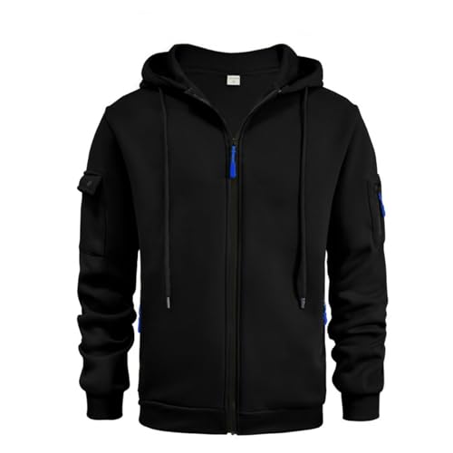 Herren Pullover Oversize Winter Dicke Hoodie Casual Sweatshirt Personalisierte Kapuzenpulli Langarm Pullover mit Taschen Kordelzug 2024 Hip Hop Kapuzenpullover Outdoor Pulli(Multicolor,L) von LILIHOT