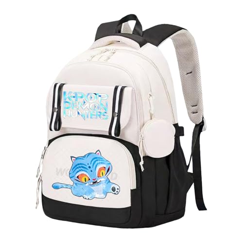 LILIHOT Kpop Demon Hunters Kinderrucksäcke,Fan Merch Huntrix Huntr/X Kinderrucksäcke Mädchen Jungen,Leicht Rucksack Grafikdruck Backpack für Kind/Teenager,Hohe Kapazität Schultaschen（A） von LILIHOT