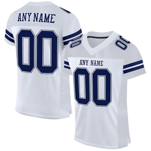 Personalisiert American-Football-Trikot Custom Football Jersey Personalized Stitched/Printed Team Name & Number Sports Uniform Men Women Youth Herren Sporthemden Schnelltrocknend Atmungsaktiv T-Shirt von LILIHOT