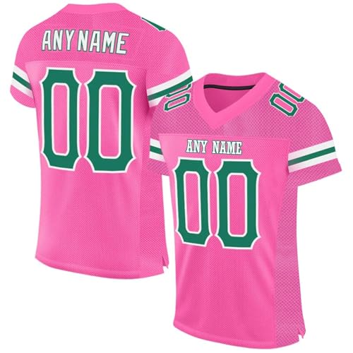 Personalisiert American-Football-Trikot Custom Football Jersey Personalized Stitched/Printed Team Name & Number Sports Uniform Men Women Youth Herren Sporthemden Schnelltrocknend Atmungsaktiv T-Shirt von LILIHOT