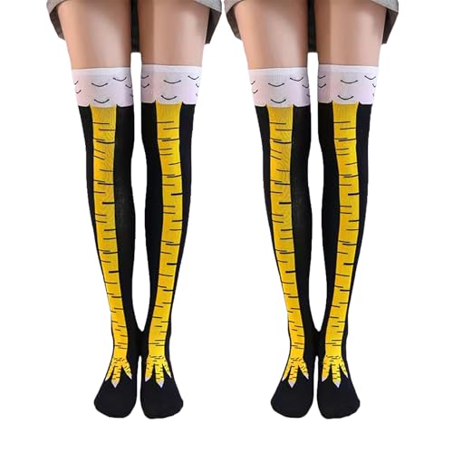 2 Stück Chicken Leg Socks,Hühner Legs Socken Herren Strümpfe Huhn Hühnerbein Hühnerbeine Hühnerfuß-Socken Lustige Männer Damen 3d-Muster Lustigem Hähnchenschenkel Hühnchenbein Hühnersocken für Lover von LILIKAI