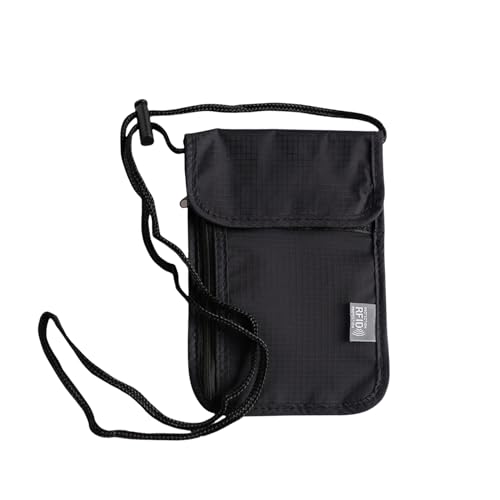Brustbeutel mit RFID Schutz,Herren Brusttasche Klein Umhängetasche Damen Anti Diebstahl Handy Passport Bag RFID Blocker Portemonnaie Reise Umhängen Reisepass Reisegeldbeutel,für Travel Diebstahlsicher von LILIKAI