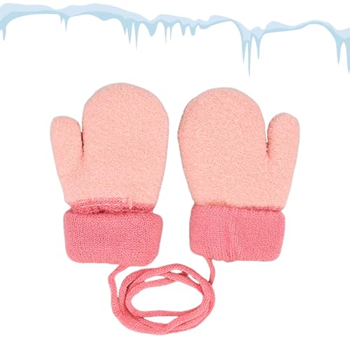 Fäustlinge Kinder,Baby Handschuhe Kinder 2 Jahre,Winter 1-2-3 Jahr Kleinkinder Strick Gloves mit Schlüsselband,Kinderhandschuhe Kleinkind Christmas Strickhandschuhe für 0-3 Jahre Mädchen Junge Deko von LILIKAI
