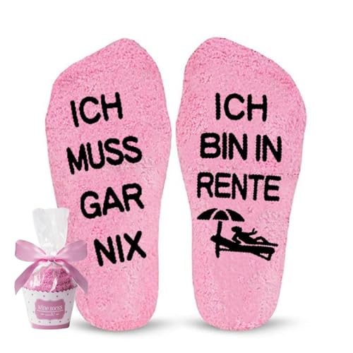 Renteneintritt Geschenk Frau,Rente Geschenke Ruhestand Frauen Socken Rentner Abschiedsgeschenk Abschied Kollegin zur Rentnerin Lustige Deko Mama Oma Pension Socks Women Geschenkideen Rentenbeginn von LILIKAI