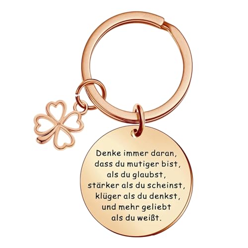 Geschenke für Frauen,SchlüSselanhänger Personalisiert,Glücksbringer,Geschenk für Männer,für Frau Geburtstag Anhänger Zum Kinder Junge Mann Glück Geburtstagsgeschenk Mutmacher Klasse Schlüssel Gift von LILIKAI