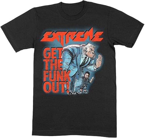 Extreme T Shirt Get The Funk Out Bouncer Band Logo Official Mens Black T-Shirts & Hemden(Medium) von LILININ
