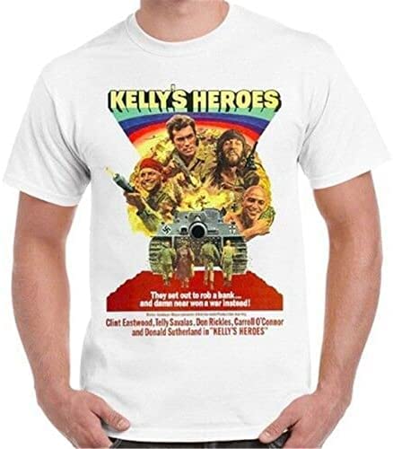 Kelly's Heroes Clint Eastwood Oddball War Soldier Movie 70s Retro T Shirt White T-Shirts & Hemden(Large) von LILININ