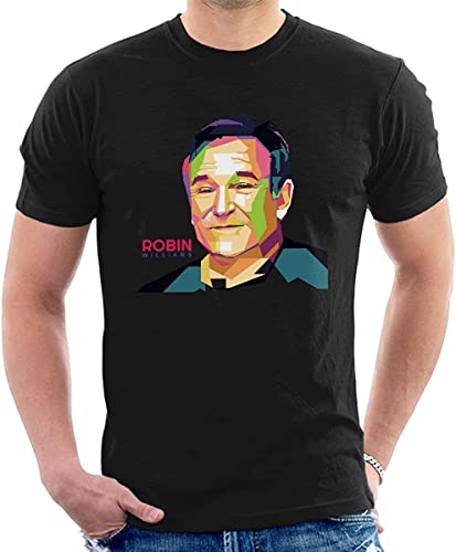 Men's Geometric Celebrity Robin Williams T-Shirt T-Shirts & Hemden(3X-Large) von LILININ
