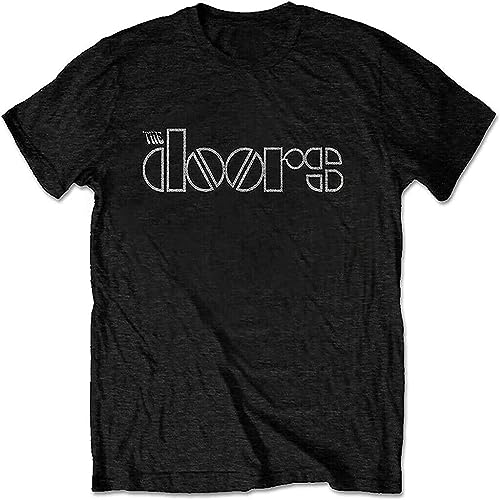The Doors Logo Blackport T Shirts Mnner Damen Herren Wei T-Shirts & Hemden(Small) von LILININ