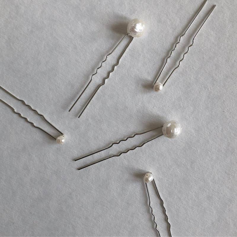 Perle Silber Haarnadeln, Bräute Perle, Hochzeit Haarteil, Braut Zubehör Haar, Brautjungfer Gast Haarteil von LILLEYSTUDIO