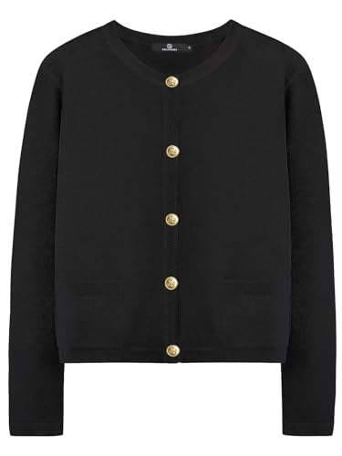 LILLUSORY Damen Strickjacke Pullover 2025 Herbst Oufits Kleidung Mode Trendy Langarm Tops Casual Strickjacken, Schwarz, X-Groß LILLUSORY Damen Strickjacke Pullover 2025 Herbst Oufits Kleidung Mode Trendy Langarm Tops Casual Strickjacken, Schwarz, X-Groß von LILLUSORY
