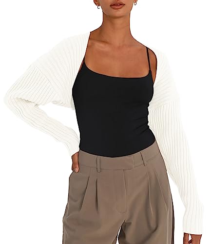 LILLUSORY Damen-Strickjacke, bauchfrei, Bolero, Y2K, niedliches Oberteil, modisch, trendig, langärmelig, Outfit, Kleidung, Weiss/opulenter Garten, Klein LILLUSORY Damen-Strickjacke, bauchfrei, Bolero, Y2K, niedliches Oberteil, modisch, trendig, langärmelig, Outfit, Kleidung, Weiss/opulenter Garten, Klein von LILLUSORY