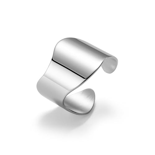 LILLY MARIE Verstellbarer Ring Aus Sterlingsilber Mit Glänzendem Design Und 925-Echtheitsstempel von LILLY MARIE