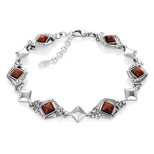 LILLY MARIE Damen Armband Aus Sterling Silber Mit Verstellbarem Design Und Goldfluss von LILLY MARIE