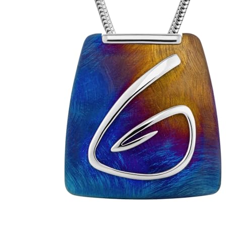 LILLY MARIE Handgefertigte Silber Halskette Mit Farbverlauf Anhänger Für Frauen von LILLY MARIE