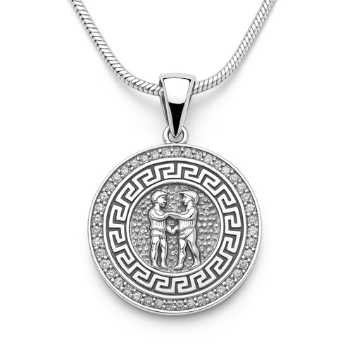 LILLY MARIE Damen Halskette Sternzeichen Zwillinge Silber 925 Mit Zirkonia Steinen von LILLY MARIE