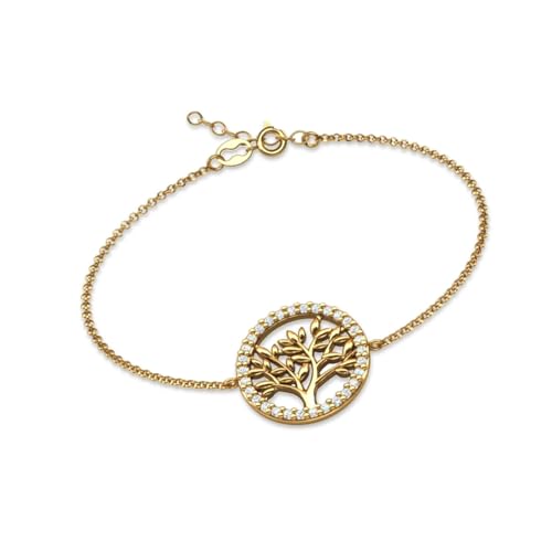 LILLY MARIE Vergoldetes Sterlingsilber Armband Mit Lebensbaum Und 925 Echtheitsstempel von LILLY MARIE