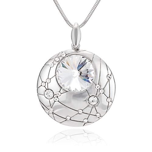 LILLY MARIE Luxuriöse Halskette Mit Rhodiniertem Silber Und Glänzendem Kristallanhänger von LILLY MARIE