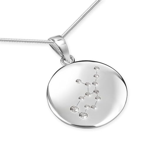 LILLY MARIE Sternzeichen Kette Silber 925 Personalisierte Halskette mit Anhänger Jungfrau Damen Geschenk für Frauen Weihnachten Geburtstag Valentinstag von LILLY MARIE