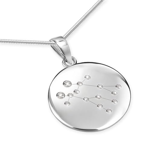 LILLY MARIE Sternzeichen Kette Silber 925 Personalisierte Halskette mit Anhänger Zwillinge Damen Geschenk für Frauen Weihnachten Geburtstag Valentinstag von LILLY MARIE