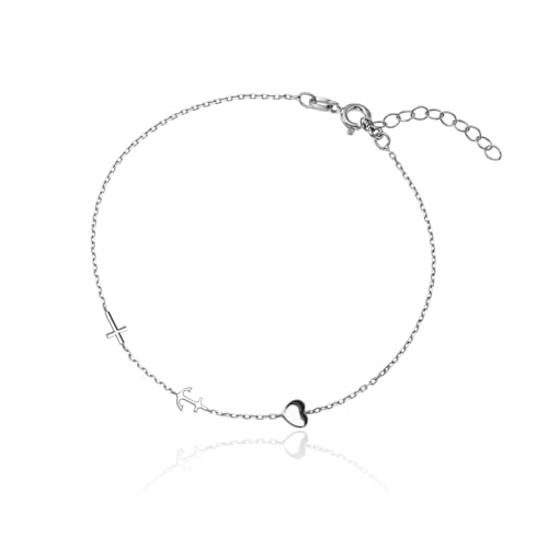 LILLY MARIE Damen Mädchen Silberarmband echt Silber 925 längen-verstellbar Schmuck-Beutel Geschenk für Frauen von LILLY MARIE
